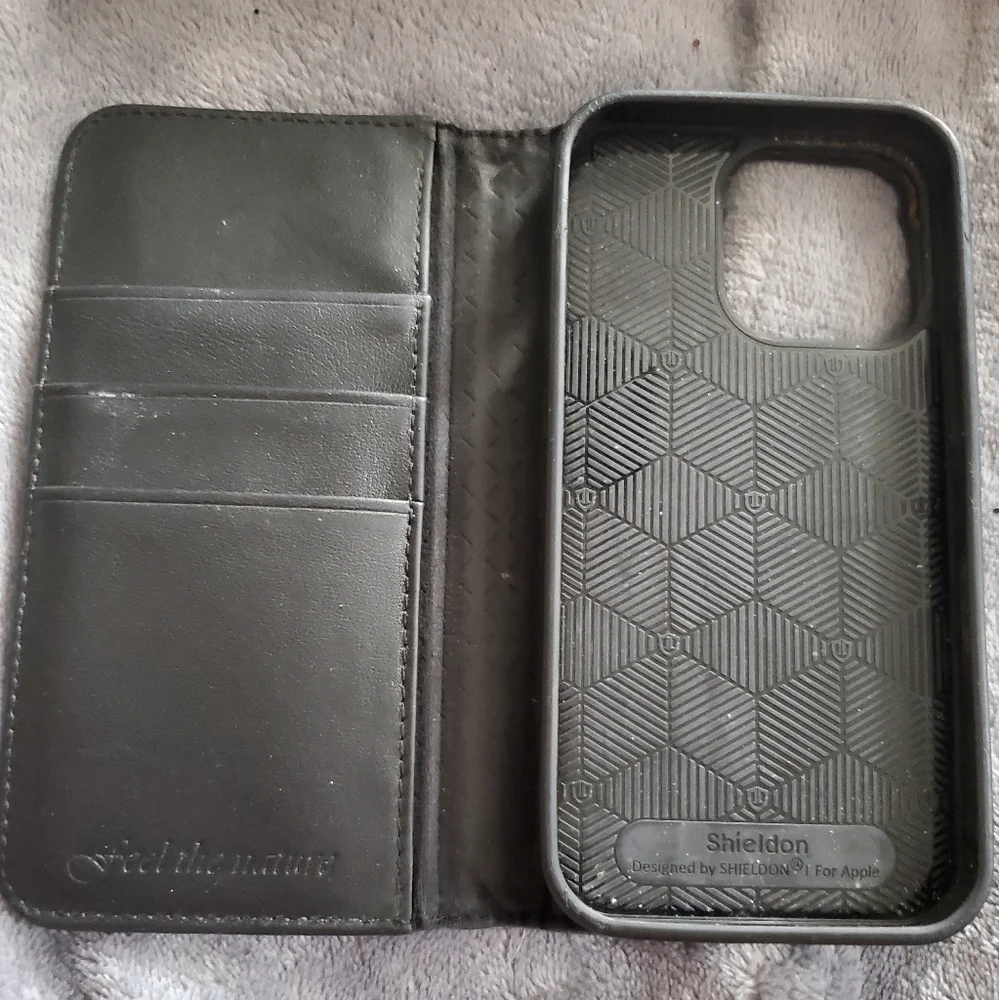SHIELDON Case for iPhone 13 Pro Max 5G, Genuine Leather Wallet Case